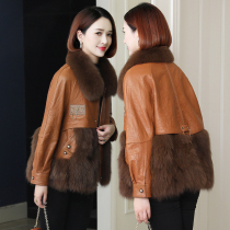zqqz fox fur fur coat women short 2021 new fashion small man leather sheep leather 1205