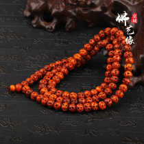 Natural old yak bone beads 108 carved hollow flower beads boutique Tibetan Buddhist beads rosary bracelet