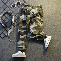Boys pants spring and autumn overalls 2021 new childrens clothing baby casual camouflage pants tide childrens pants tide pants