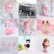 Bake cake decoration ornaments off-road vehicle piggy Deer deer dinosaur Flamingo balloon children birthday cake decoration