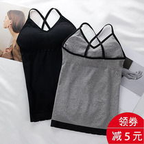 No steel ring harness vest female summer outside wearing with chest cushion Breasted Beauty Back Wrap Breast underwear Sexy Nehitch bottom blouse