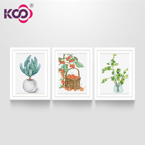 ks cross stitch line embroidery new living room dining room fresh printed cloth cotton thread series triptome hipster cherry fruit