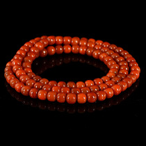 84 08 grams 8mm nine mouth material persimmon red South red agate old beads necklace Buddha beads multi-circle hand string