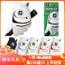 Authorized Footjoy WeatherSof FJ mens golf gloves leather practice gloves