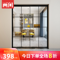 Painting room Kitchen sliding door Balcony Living room partition door Minimalist Aluminum alloy sliding door Glass sliding door Modern simplicity