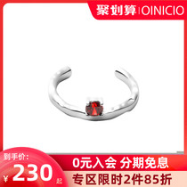 First printed oinicio  I  series Red Yan ring Light luxury niche design High-end sense of simple fashion ring