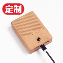 Creative Personality Solid Wood Charging Treasure 10000 mAh Private Custom Engraved Logo Logos Gift for Girls and Girls