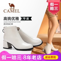 Camel Camel Autumn Simple Martin Boots Short Boots Womens Shoes Short Round Head Flat Boots A940076137