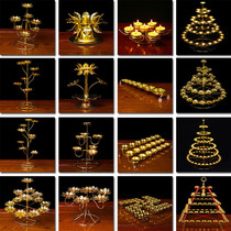 Buddhist supplies full of golden lotus ghee lamp holder ghee lamp holder lamp holder Lotus small candle holder