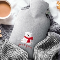Germany imported HUGO warm frog water injection hot water bag flannel jacket water filling student cute large warm feet