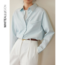 Long Sleeve Shirt Woman 2022 Early Autumn Design Sensation Niche Casual Loose Simplicity Approacht Fashion Pure Color Superior Sense Lining Clothing