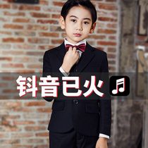 Childrens suits boys small suits British style childrens three-piece handsome flower boy dress autumn and winter