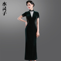 Young style qipao Improved style Liandress Long style 2023 new fashion foreign air China Style Fancy Dress