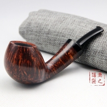 Italy Davide Iafisco sedge pipe flame pattern curved hand made bucket E01