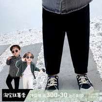2022 Spring Dress New Korean Version Children Casual Pants Boy Baby Spring Autumn Pure Cotton Trousers Children Foreign Air Pants Tide