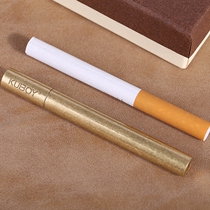 Pure copper cylindrical section long grinding wheel kerosene lighter old-fashioned nostalgic domestic pure copper retro laser lettering