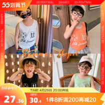 (1 8-fold) boys vest outside wearing sleeveless T-shirt 2021 Summer thin child boy CUHK Scout