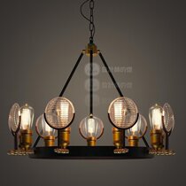 Designers light Living Room bar counter American retro Creative Hall bar cafe round classic car light chandelier