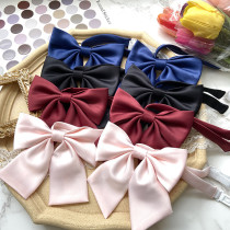 (Tokyo twenties) original teenage girl flat angle plums red black casual pure color collar small things