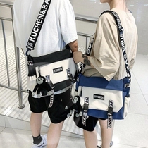 Shoulder Bag male Japanese Tide brand large capacity shoulder bag leisure student canvas bag cross backpack work bag