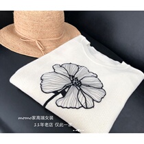 c beauty enough fresh foreign style embroidery Eugen yarn cotton handmade sweater top womens flowers summer section