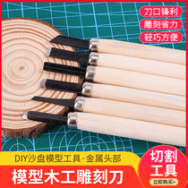 Building sand table model material making tool diy handmade military mold gypsum powder wood carving knife woodworking knife