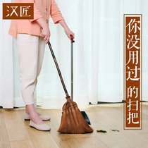 Han Carpenter old-fashioned broom dustpan set Mane broom single brown hair broom dustpan combination household broom broom