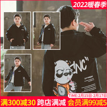 Fat children's clothing boys add fat to increase loose foreign style size fat children's coat men's big children tide autumn coat spring and autumn