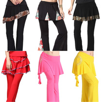 Feimei square dance dance performance pants womens training dress skirt pants belly Latin dual-use skirt with pants