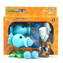 Plants vs Zombies toy set Full set of soft rubber big coconut cannon cannibal flower potato mine boy toy