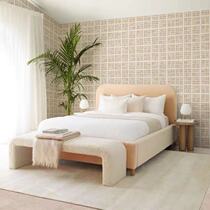 Simple Nordic bed tail stool lamb cashmere sofa clothes and hat shop change shoes stool into the house foot pedal curved solid wood long bench