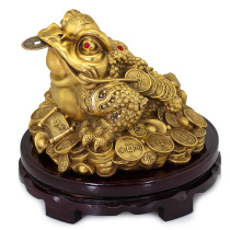 Pure copper gold toad ornaments three-legged toad large home living room office crafts company opening gifts