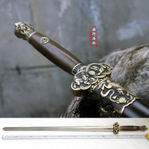 Taiji sword dragon westward Luoshui spring sword pattern steel soft sword with hard ridges westward Luoshui without edge spot