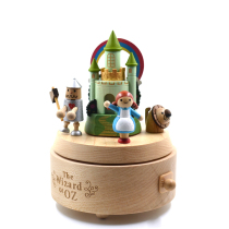 Taiwan jeancard rotating Wizard of Oz Music Box Birthday little girl Childrens Day gift creative solid wood