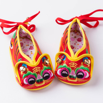 Catch Zhou Tiger Head Shoes Baby Full Moon Age Male Baby Girl Soft Bottom Old Cloth Shoes Thousands of floor Artisanal Shoes Tradition