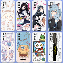 Two-dimensional animation fairy millet red rice note10 mobile phone case redmi note10 pro mobile phone case anti-drop soft glue cute student wife couple all-inclusive frosted creative cartoon I