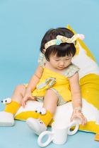 Girls  suit bright summer yellow childrens photography clothing Nordic style 2019 new childrens photography clothing