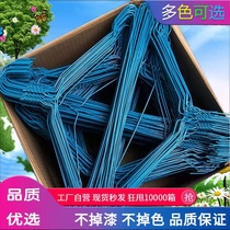 2 2 plus coarse steel wire blue hanger standard disposable clothes hanger laundry clothes brace spray plastic clothes hanging 1 box 600