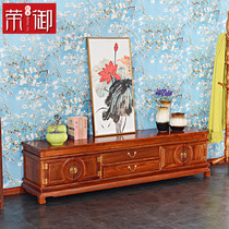 Redwood TV cabinet solid wood living room floor cabinet hedgehog red sandalwood reunion Rosewood new Chinese Joker neoclassical furniture