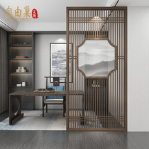 New Chinese Villa Hall Hotel private room screen living room teahouse entrance partition top floor screen