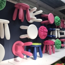 Small stool home sturdy and durable childrens stool plastic low stool small round stool kindergarten baby cute cartoon bench