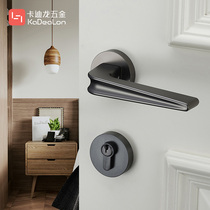 Cardilong magnetic door lock Bedroom indoor door lock Home wooden door Gray mute split lock Toilet European-style lock
