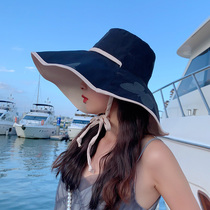 Fishermans hat female summer sunshade sunscreen hat Korean version of fashion Joker UV big edge brim sun hat