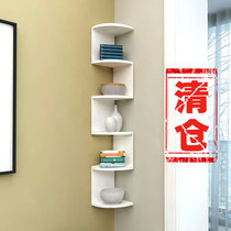 Corner bookshelf shelf Wall storage rack Wall wall shelf Wall corner rack Corner triangle shelf partition