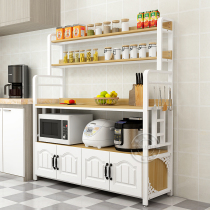 New reinforced multifunctional operating table kitchen containing microwave oven Oven Rack and Dish Cabinet Multilayer Conditioning Rack