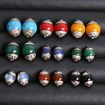 Nepal handmade copper beads Agate Coba resin loose beads with beads Buddha beads bracelet necklace diy accessories beads