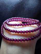 Old mine Brazil purple tooth garnet bracelet collection level loose bead pendant earring three circle holiday supplies