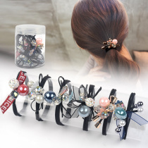 Head rope female simple Korean version of the hair rope net red ins tie scalp tendons headdress tie hair Korean Ponytail leather hair ring