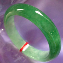 Natural Burmese jade bracelet ice Jade wide version floating green floating jade bracelet jade bracelet Jade female