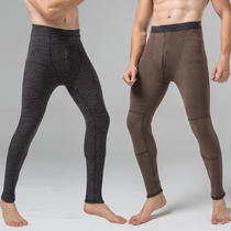 Long Johns male tide knee plus velvet thickening cotton-wadded trousers sweat pants male leggings autumn and winter plus velvet warm pants nan dan jian